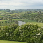 Boyne River valley from atop Cairn at Knowth