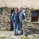 Mairtin & Me in front of Dan O'Hara's homestead